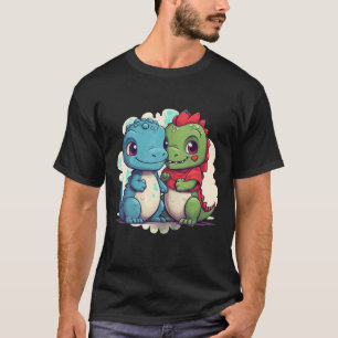 Camiseta dragões abraçando o Gráfico de Inspiração Criativa