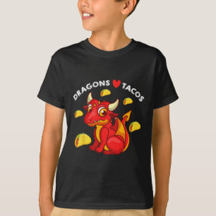 Camiseta Dragões adoram Tacos Cute Dragon Sobre o Nasciment