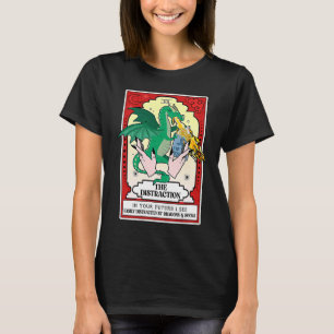 Camiseta Dragões de Distração e Livros Engraçados Tarot Rea