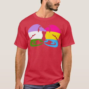 Camiseta Dragões do Orgulho Pansexual do Genderqueer