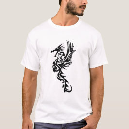 Camiseta Dragões dominam os Céus - Silhueta de Dragão Preto