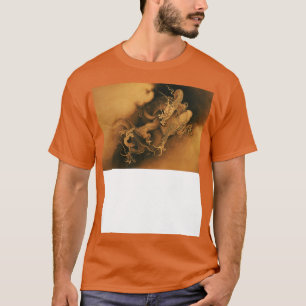 Camiseta Dragões Nas Nuvens Arte De Vintagem Japonesa
