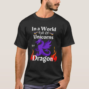 Camiseta Dragões Num Mundo De Unicórnios Sejam Dragões M