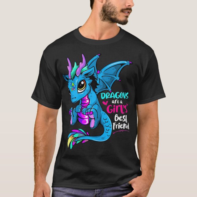 Camiseta Dragões são as melhores amigas para as mulheres e (Frente)
