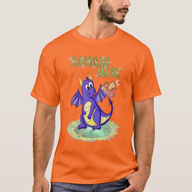 Camiseta Dragões são mágicos. (Frente)