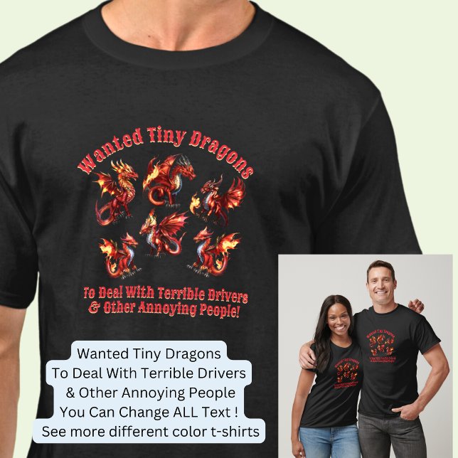 Camiseta Dragões Tiny Desejados - Condutores Terríveis e En (Criador carregado)