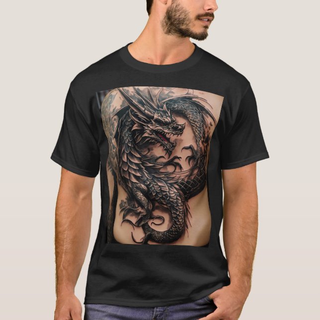 Camiseta DragõesT-Shirts inspirados na tatuagem para rebeld (Frente)
