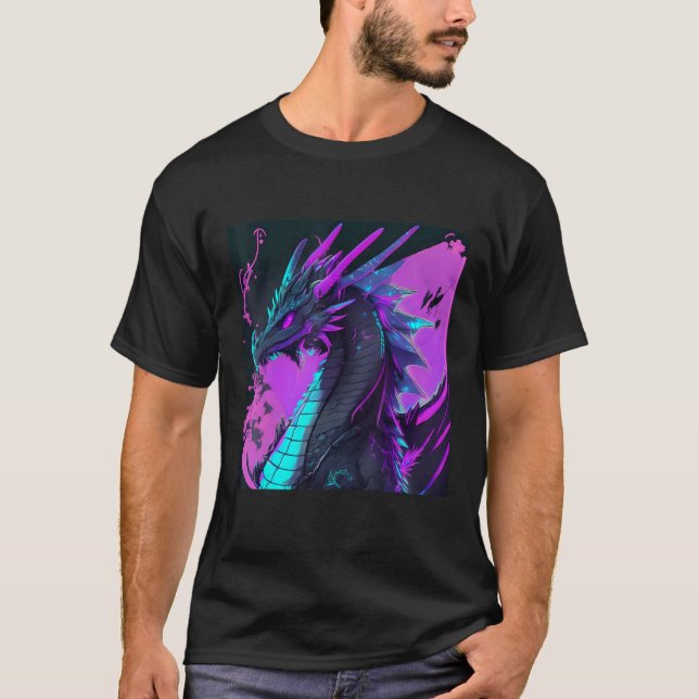 Camiseta Dragon Aesthetic Style Japan Vaporwave 80s 90s (Frente)