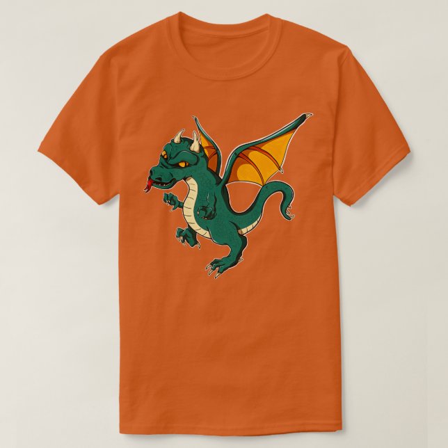 Camiseta Dragon Art Motif Dragon Lover (Frente do Design)