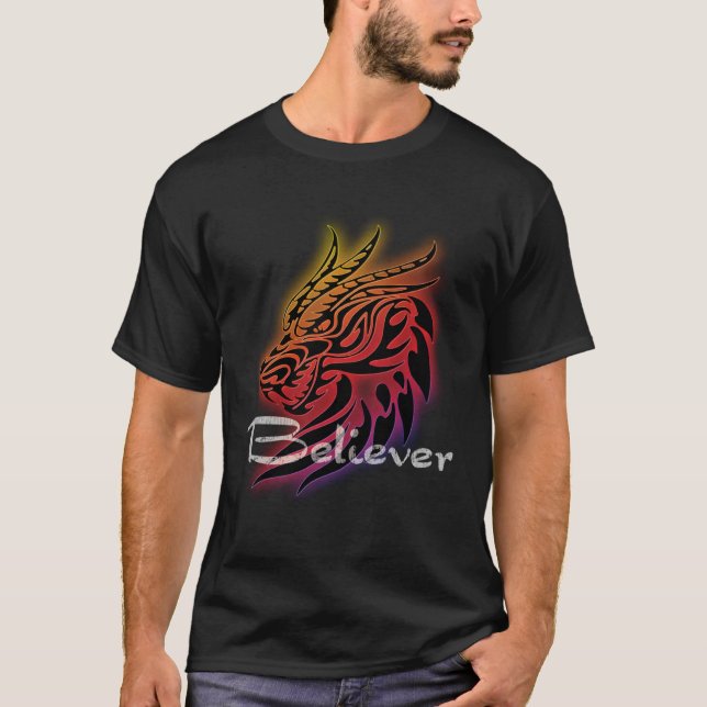 Camiseta Dragon Believer  Imagine this  for Dragon Fans (Frente)