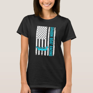 Camiseta Dragon Boat Racing Us Flag Boat