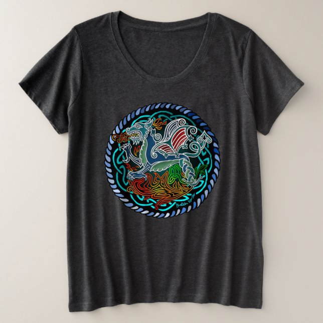 Camiseta Dragon celtique (Frente do Design)