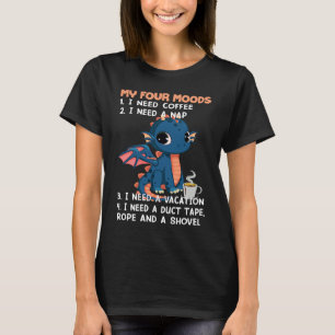 Camiseta Dragon cita sarcástico motivador Os meus quatro hu