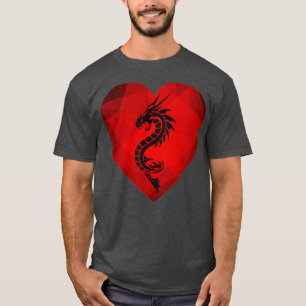 Camiseta Dragon Dia de os namorados Heart Women Dragon Drag
