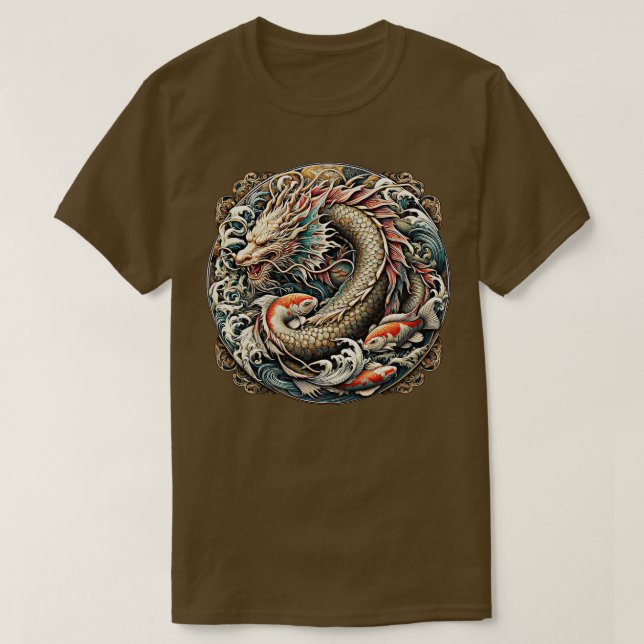 Camiseta Dragon Fish Tattoo (Frente do Design)