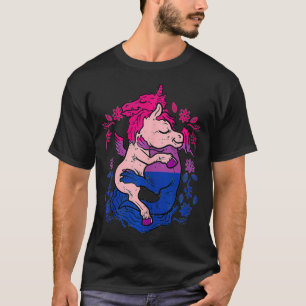 Camiseta Dragon Hugs Unicorn Cute LGBTQ Biseual Flag Gay Pr