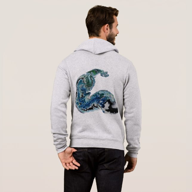 Camiseta Dragon in the Waves – Abstract Ocean Energy (Parte Traseira Completa)