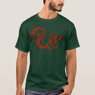 Camiseta Dragon Japan Retro Style Asia Mosaic Dragon 