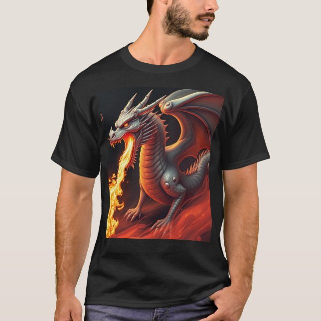Camiseta DRAGON libertando fogo da boca (Frente)