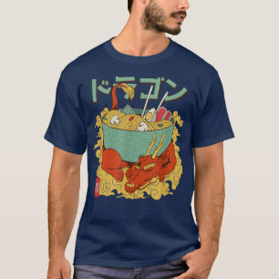Camiseta Dragon Ramen Anime Noodles Kawaii Japão S