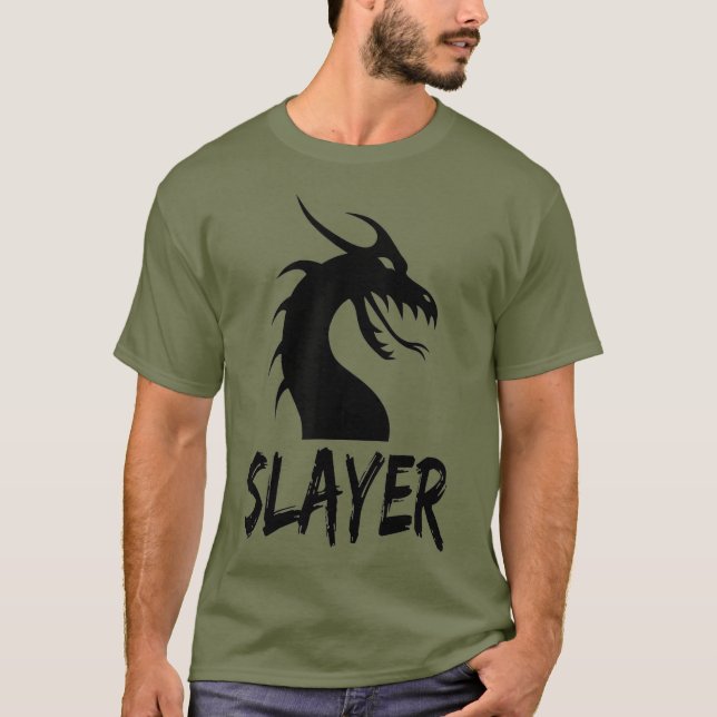 Camiseta Dragon Slayer RPG Role Playing Game Gamer Gaming (Frente)