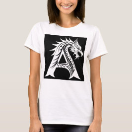 Camiseta Dragon Styled Letter A, Dragon Alphabet, Monogram