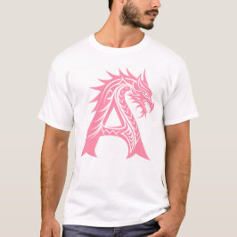 Camiseta Dragon Styled Letter A, Dragon Alphabet, Monogram