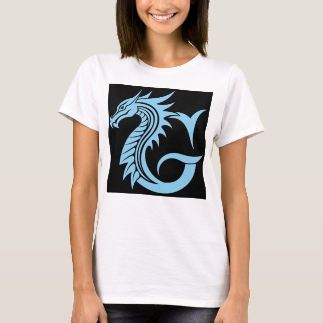 Camiseta Dragon Styled Letter G, Dragon Alphabet, Monogram (Frente)