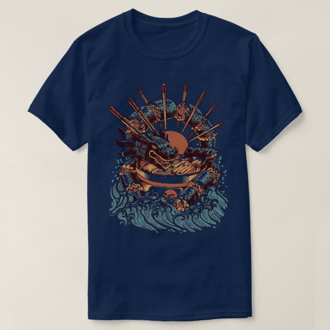 Camiseta Dragon Sushi Ramen (Frente do Design)