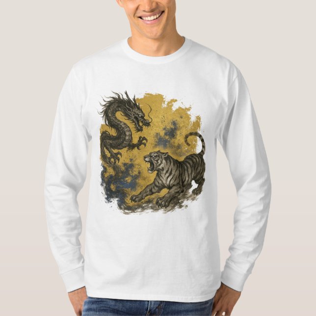 Camiseta 【Dragon Tiger Long Sleeve T-Shirt】 (Frente)