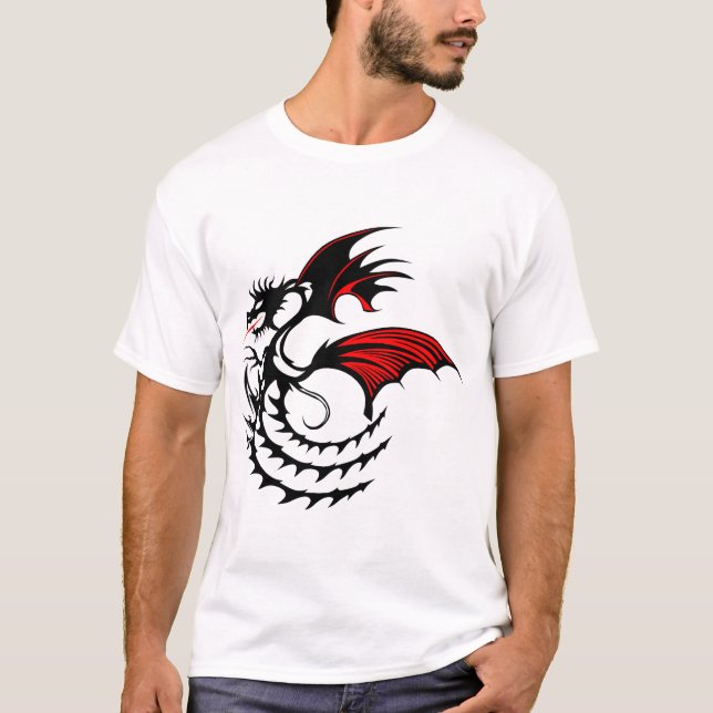 Camiseta dragon tribal 3032_o (Frente)