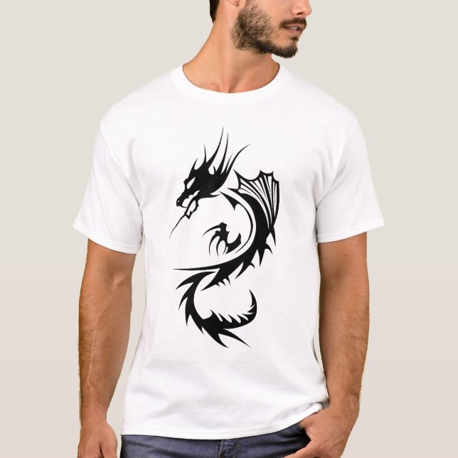 Camiseta dragon_tribal_tatouage_forme_200  (Frente)