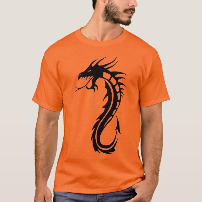 Camiseta dragon tribal tatouage forme 2004_  (Frente)