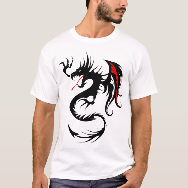 Camiseta dragon_tribal_tatouage_forme_2004_oooooo_y (Frente)