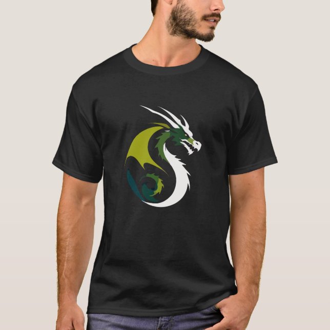 Camiseta Dragon Vetor Art Animal Modern Urban City Graphic (Frente)