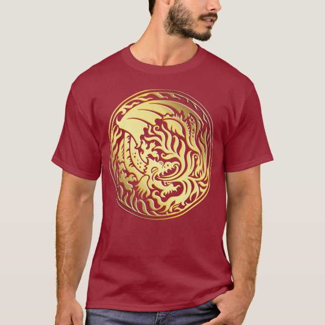 Camiseta Dragoncírculo - Dourado (Frente)