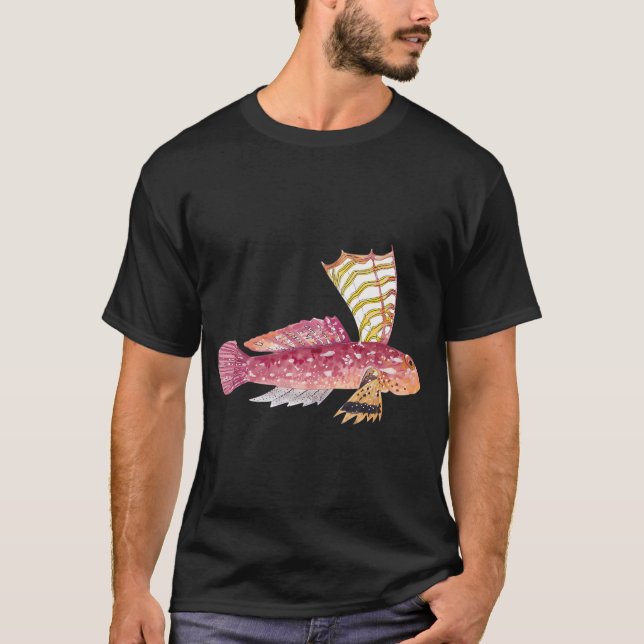 Camiseta DRAGONETA RUBI VERMELHO-Synchiropus Sycorax (Frente)
