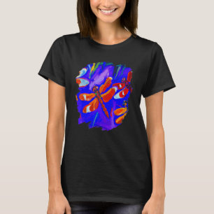 Camiseta Dragonfly Color Painting Dragonflies Insetam Artis