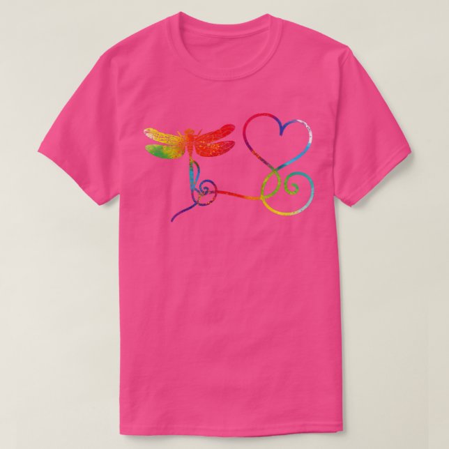 Camiseta Dragonfly com amor animal (Frente do Design)