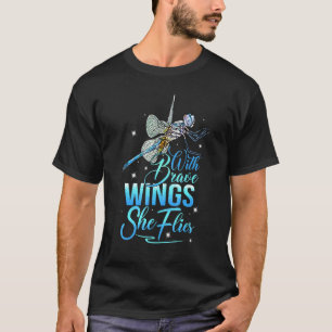 Camiseta Dragonfly Com Asas Corajosas Ela Voa