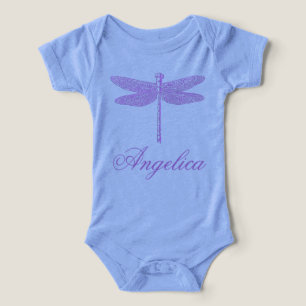 Camiseta Dragonfly de fantasia rosa e roxa