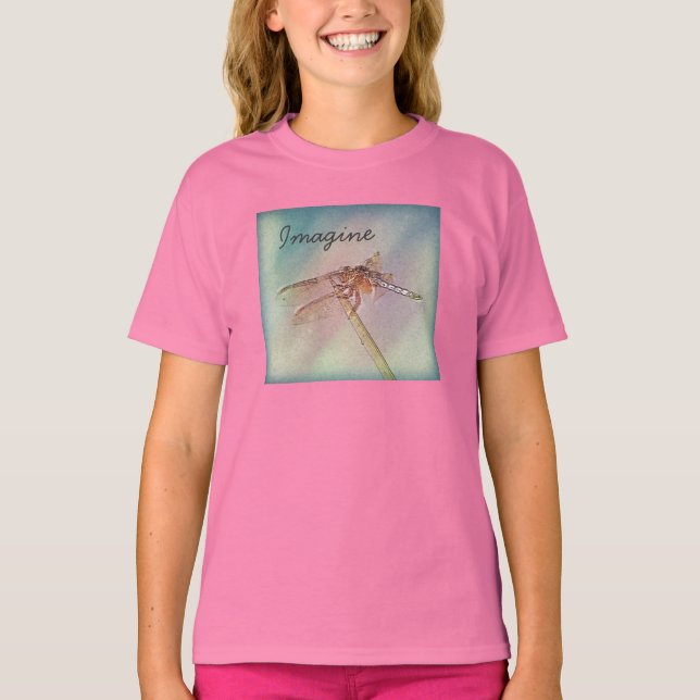 Camiseta Dragonfly de Pastel Inspiracional Personalizada (Frente)