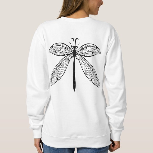 Camiseta Dragonfly Dreams Insect Art - Elegância Entomológi (Verso)