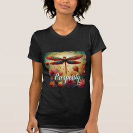 Camiseta Dragonfly Floral Abstrato Prosperidade