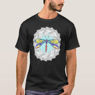 Camiseta Dragonfly mágica Colorida Mandala 1