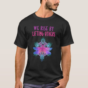 Camiseta Dragonfly Mandala Mulheres Espiritais Fé Dragonfli