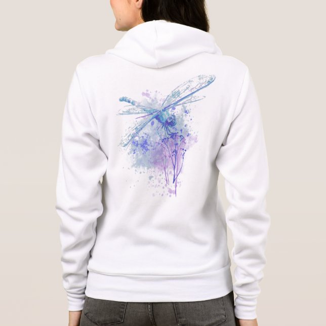 Camiseta Dragonfly Original em Azul, Arte Mauve (Verso)