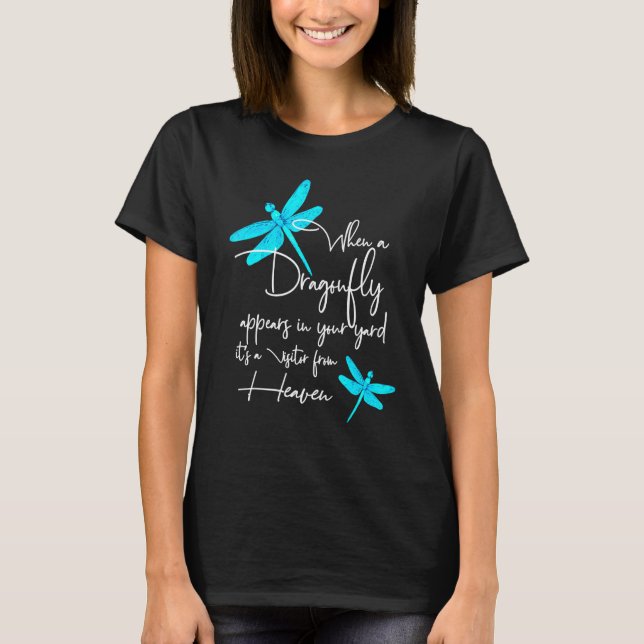 Camiseta Dragonfly Para Mulheres Dragões De Fé Espiritual (Frente)