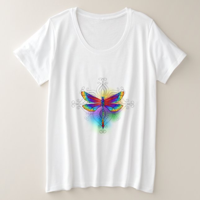 Camiseta Dragonfly Poligonal (Frente do Design)