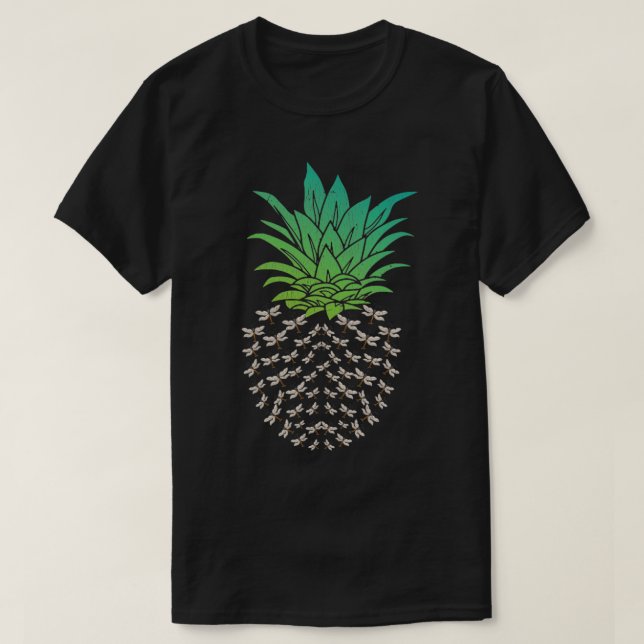 Camiseta Dragonfly Retro Pineapple (Frente do Design)